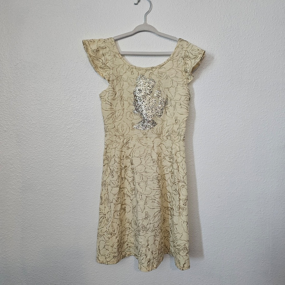 Disney Beauty and the Beast All over Print girls Dress Size 7